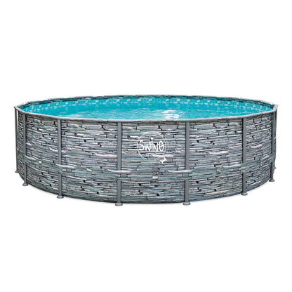 Ovanmarkpool Swing Pools Elite Sten Rampool - 4.88 x 1.22 m, Sten design