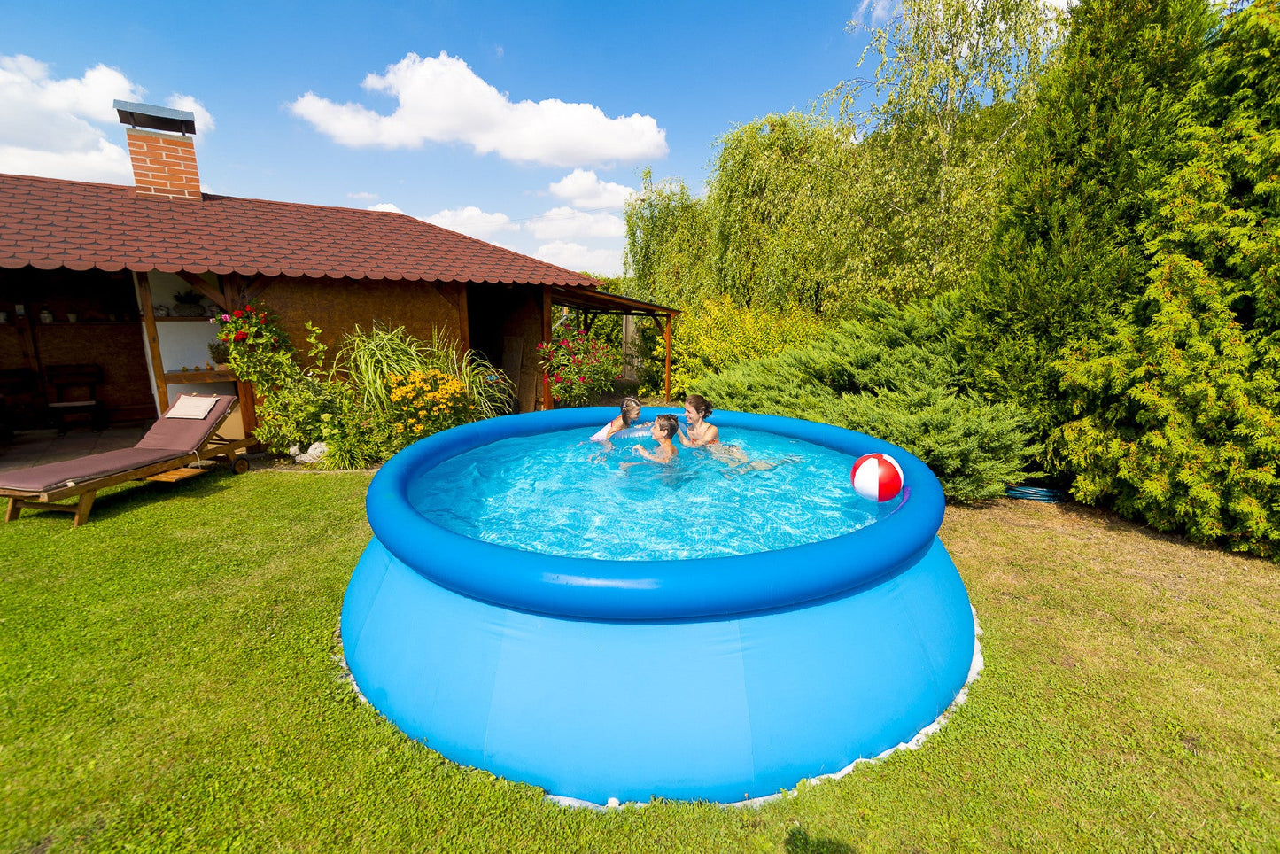 MINI POOL set - 3.66m x 91cm med patron filter pump 220V - 2,2m3