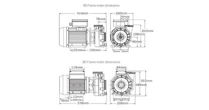 Pump Gecko FLO-MASTER XP2E CE, 2,5HP, 2-speed