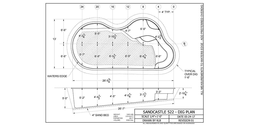 Glasfiberpool Sandcastle