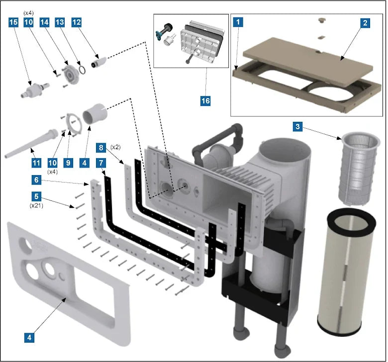 Perfect filtre filter kit inkl. pump