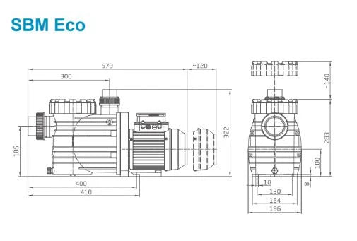 Poolpump Pahlen SBM Eco 0,75kW varvtalsstyrd