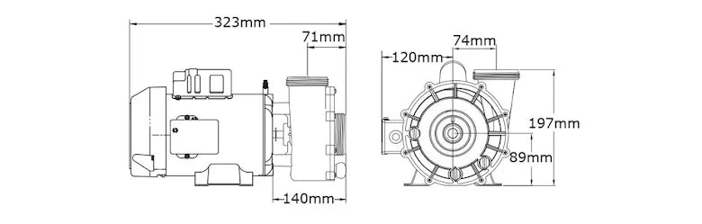 Pump Gecko CIRC-MASTER XP Serien 2" Jacuzzi / Sundance